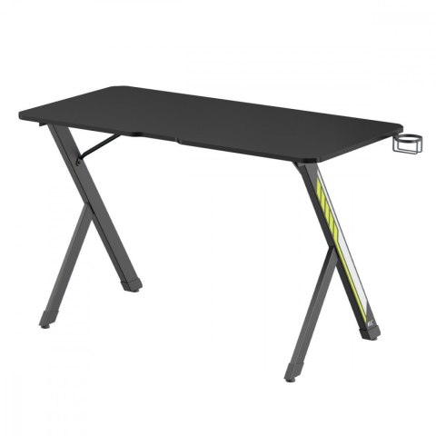 Biurko gamingowe NanoRS 120x60x75cm RS101 z uchwytem na słuchawki i kubek Czarne Biurko gamingowe NanoRS 120x60x75cm RS101 z uchwytem na słuchawki i kubek Czarne