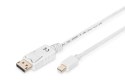 Kabel połączeniowy Displayport 1080p 60Hz FHD Typ miniDP/DP M/M 3m Biały