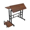 Mobilne biurko regulowane MC-124 B max 50kg, regulacja wysokości 67-115 cm, blat 80x60 cm