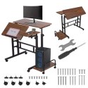 Mobilne biurko regulowane MC-124 B max 50kg, regulacja wysokości 67-115 cm, blat 80x60 cm