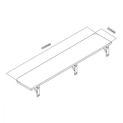 Składana półka 100x20cm MC-129 WD Składana półka 100x20cm MC-129 WD