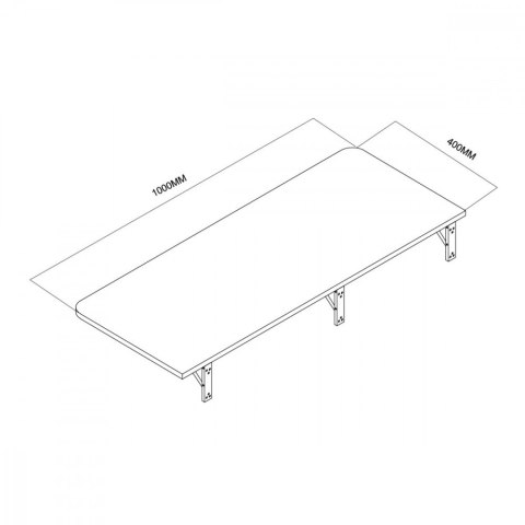 Składana półka 100x40cm MC-128 B Składana półka 100x40cm MC-128 B