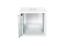Szafa krosowa wisząca niedzielona 10 cali 6U 300x315x306 mm, drzwi szklane, kolor szary