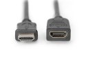 Kabel przedłużający HDMI HighSpeed z Ethernetem 4K 60Hz UHD Typ HDMI A/HDMI A M/Ż 2m Czarny