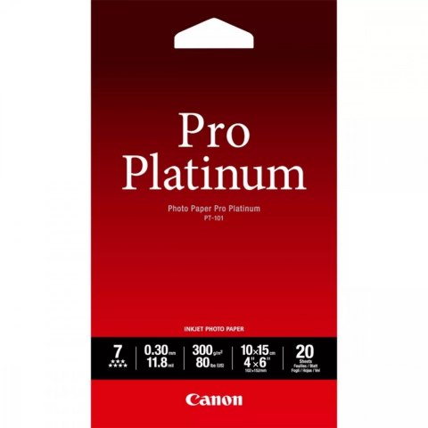 Papier Canon PT-101 Pro Platinum Photo Paper 10x15 20 arkuszy 2768B013