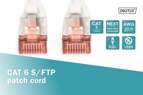 Patch cord S/FTP kat.6 LS0H 3m Szary