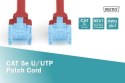 Patch cord U/UTP kat.5e PVC 1m czerwony