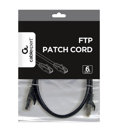 Patch cord ekranowany FTP kat.6 osłonka zalewana 2M czarny Patch cord ekranowany FTP kat.6 osłonka zalewana 2M czarny