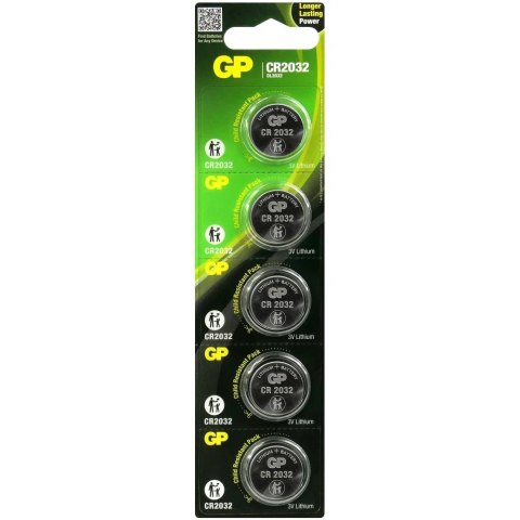 Baterie litowe CR2032 mini GP blister 5 szt. Baterie litowe CR2032 mini GP blister 5 szt.