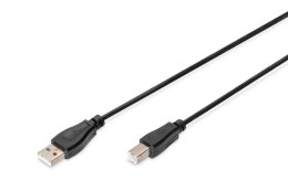 Kabel połączeniowy USB 2.0 HighSpeed Typ USB A/USB B M/M 1m Czarny