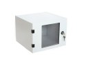 Szafa krosowa wisząca niedzielona 10 cali 4U 300x315x232 mm, drzwi szklane, kolor szary
