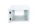 Szafa krosowa wisząca niedzielona 10 cali 4U 300x315x232 mm, drzwi szklane, kolor szary