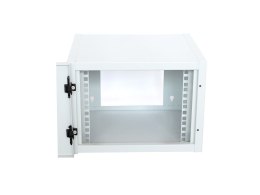 Szafa krosowa wisząca niedzielona 10 cali 4U 300x315x232 mm, drzwi szklane, kolor szary