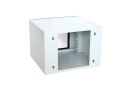 Szafa krosowa wisząca niedzielona 10 cali 4U 300x315x232 mm, drzwi szklane, kolor szary
