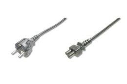 Kabel połączeniowy zasilający Typ Schuko prosty/IEC C5 M/Ż 0,75m Czarny