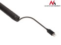 Ładowarka samochodowa 2xUSB, lightning spiralny 1.8m MCE76 5.2A