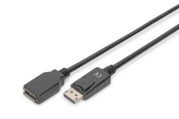 Kabel przedłużający DisplayPort 1.2 z zatrzaskiem 4K 60Hz UHD Typ DP/DP M/Ż czarny 2m