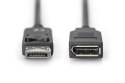 Kabel przedłużający DisplayPort 1.2 z zatrzaskiem 4K 60Hz UHD Typ DP/DP M/Ż czarny 2m