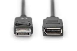 Kabel przedłużający DisplayPort 1.2 z zatrzaskiem 4K 60Hz UHD Typ DP/DP M/Ż czarny 2m