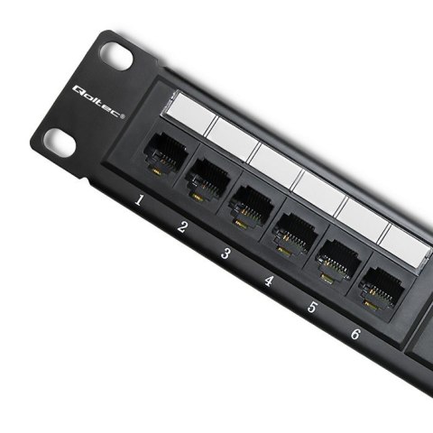 Patch panel RACK | 24 porty | kat.6 UTP | Czarny Patch panel RACK | 24 porty | kat.6 UTP | Czarny