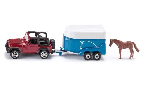 Jeep z przyczepą dla koni Jeep z przyczepą dla koni
