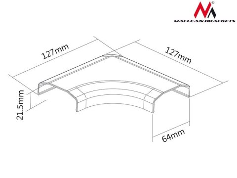 Listwa maskująca do kabli narożna MC-697W Listwa maskująca do kabli narożna MC-697W