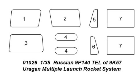 Model plastikowy Russian 9p140 TEL of 9K57 Uragan Multiple Launch Rocket System Model plastikowy Russian 9p140 TEL of 9K57 Uragan Multiple Launch Rocket System