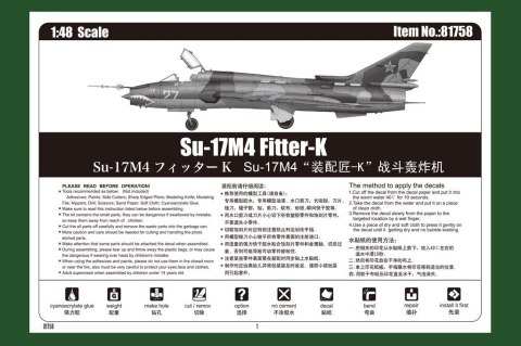 Model plastikowy Su-17M4 Fitter-K Model plastikowy Su-17M4 Fitter-K