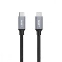 CB-CD5 kabel USB-C - USB-C 1m 60W PD 3A 20V nylonowy oplot czarny