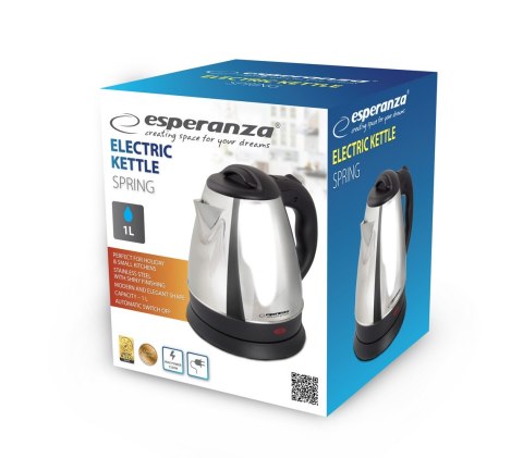 CZAJNIK ELEKTRYCZNY 1.0L SPRING SREBRNY CZAJNIK ELEKTRYCZNY 1.0L SPRING SREBRNY