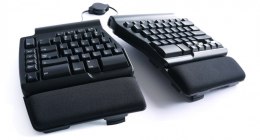 Klawiatura mechaniczna ergonomiczna Ergo Pro hub 3xUSB czarna