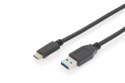 Kabel połączeniowy USB 3.1 Gen.2 SuperSpeed+ 10Gbps Typ USB C/USB A M/M, Power Delivery 1m Czarny