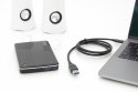 Kabel połączeniowy USB 3.1 Gen.2 SuperSpeed+ 10Gbps Typ USB C/USB A M/M, Power Delivery 1m Czarny