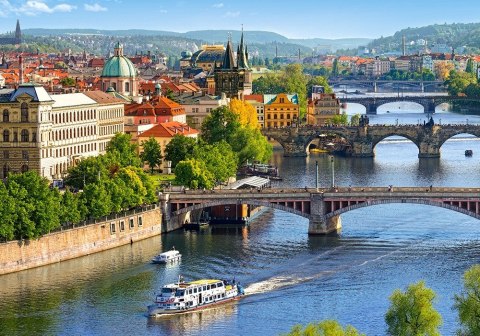 Puzzle 500 elementów - Widok na mosty w Pradze Puzzle 500 elementów - Widok na mosty w Pradze