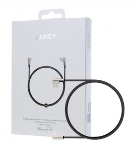 CB-BAL6 kabel 90° Lightning - USB-C 1,2m Apple USB-PD kątowy wtyki 90 stopni nylonowy oplot czarny