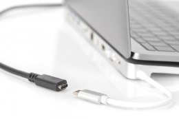 Kabel przedłużający USB 3.1 Gen.2 SuperSpeed+ 10Gbps Typ USB C/USB C M/Ż, PD 0,7m Czarny