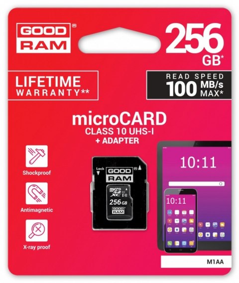 Karta microSD 256GB CL10 UHS I + adapter Karta microSD 256GB CL10 UHS I + adapter