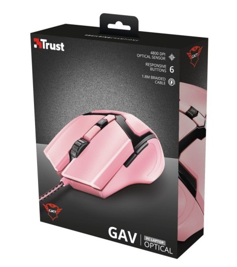 Mysz gamingowa GXT 101P GAV różowa Mysz gamingowa GXT 101P GAV różowa