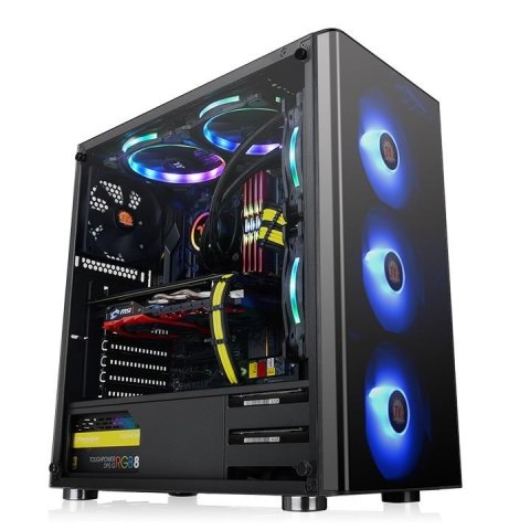 Obudowa V200 Szkło hartowane RGB Czarna Obudowa V200 Szkło hartowane RGB Czarna