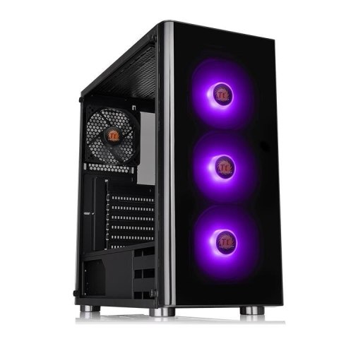 Obudowa V200 Szkło hartowane RGB Czarna Obudowa V200 Szkło hartowane RGB Czarna