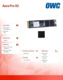 Dysk SSD Aura Pro X2 SSD 480GB 1549MB/s Mac Pro 2013 Heatsink