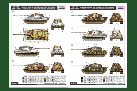 Model plastikowy PzKpfw VI SdK fz 182 Tiger II Hens Model plastikowy PzKpfw VI SdK fz 182 Tiger II Hens