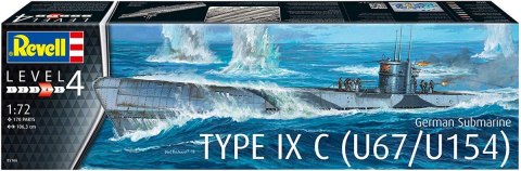 Model plastikowy German Submarine Type IX C U67/U154 Model plastikowy German Submarine Type IX C U67/U154