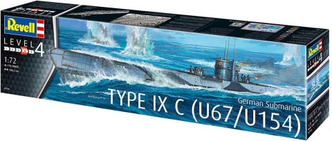 Model plastikowy German Submarine Type IX C U67/U154 Model plastikowy German Submarine Type IX C U67/U154