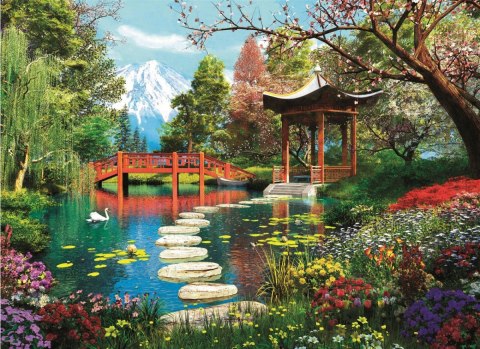 Puzzle 1000 elementów HQ Ogród Fuji Puzzle 1000 elementów HQ Ogród Fuji