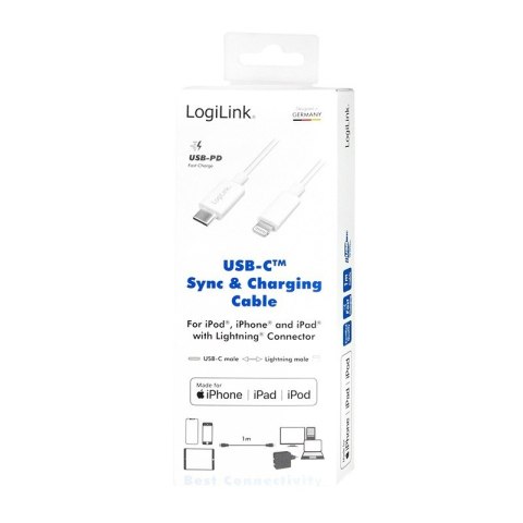 Kabel USB-C do złącza Lightning dł.1m Biały Kabel USB-C do złącza Lightning dł.1m Biały