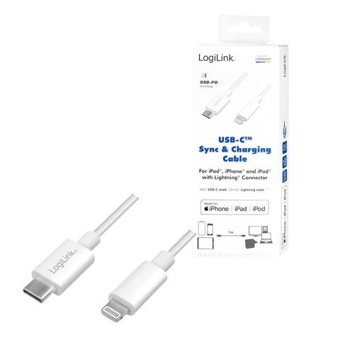 Kabel USB-C do złącza Lightning dł.1m Biały Kabel USB-C do złącza Lightning dł.1m Biały