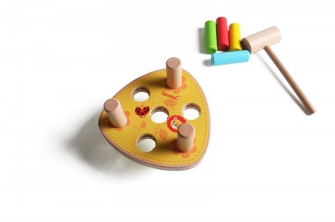 Młoteczek przebijanka drewniana Kolorowa