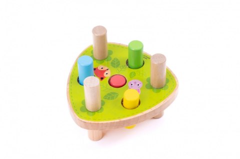 Młoteczek przebijanka drewniana Kolorowa