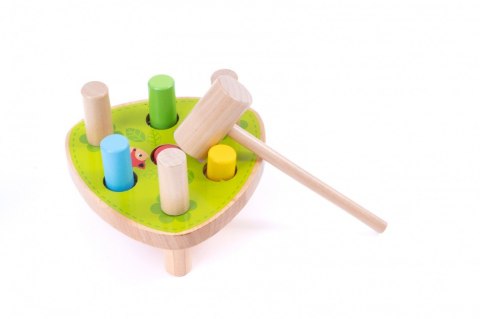 Młoteczek przebijanka drewniana Kolorowa